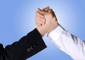 business hands clasped together