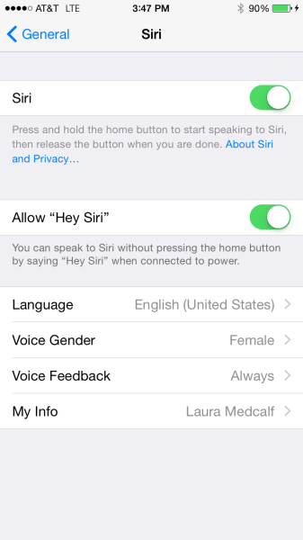 Siri accessible