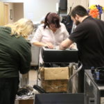 volunteers working in the depot