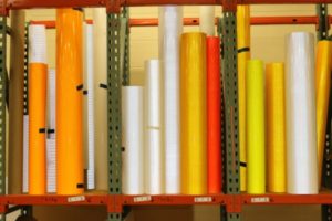 rolls of reflective acting paper for road signs