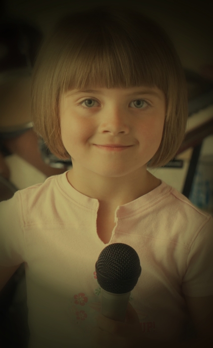 girl with microphone