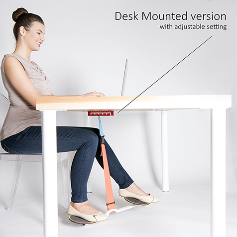 HOVR with Desk Mount  Under Desk Leg Swing that Burns Calories