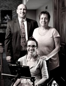 ashley with her parents