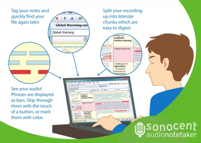 Audio notetaker features