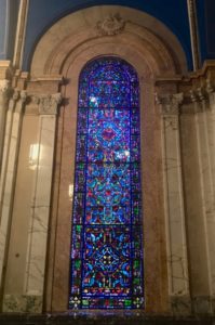 Stained glass at Blessed Sacrament Capel