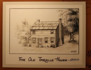 Sketch of the old thralls house-1840