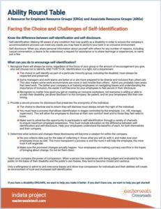 Ability Round Table Resource - The Choice and Challenges of self-Identification doc image