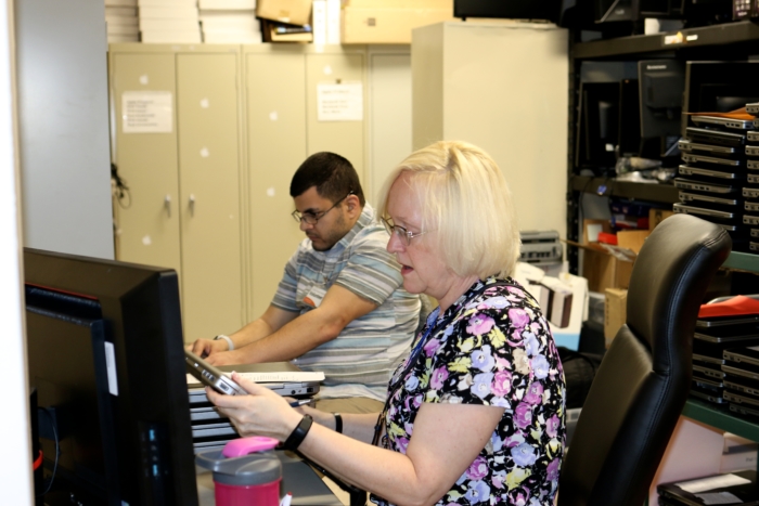 Lora working on laptops