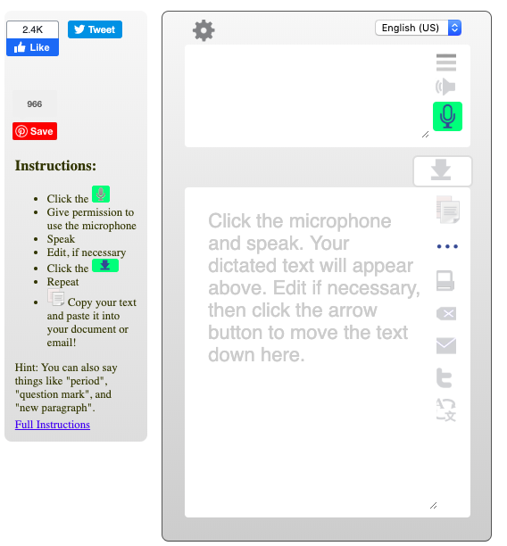 talktyper online dictation tool