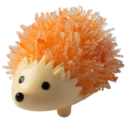 crystal growing hedgehog toy