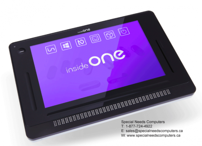 insideONE tablet for blind individuals