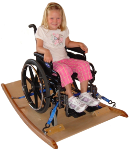 TherAdapt's wheelchair platform rocker for child