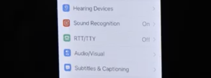 Screen shot of Sound Recognition setting