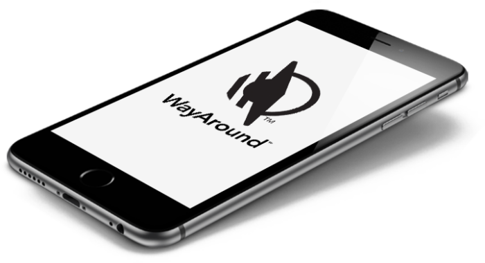 Phone with Way Around app