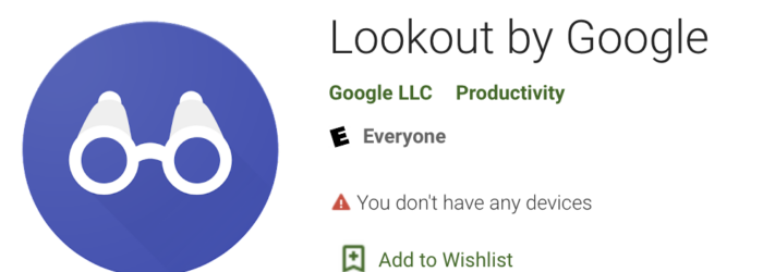 screenshot of Lookout by Google extention logo