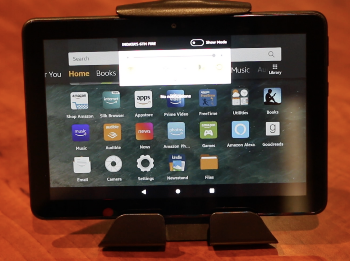 Screenshot or Fire Tablet with Show Mode option