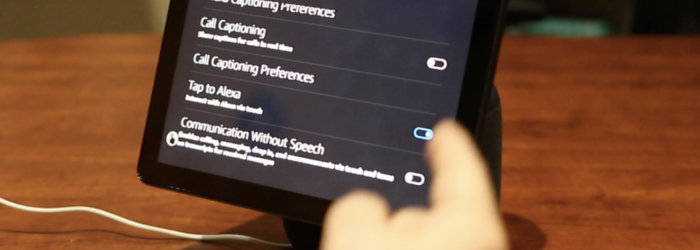 Screen shot of Tap to Alexa menu on Echo Show