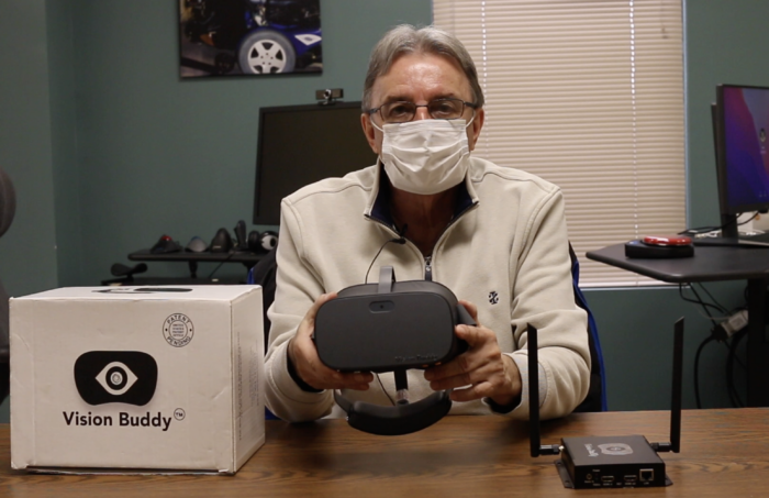 screenshot of Dennis McKinney demonstrating Vision Buddy