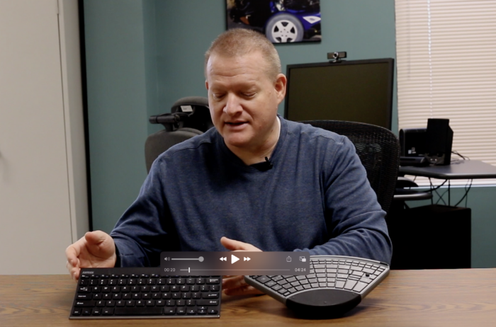 screenshot of Brian Norton showing one-handed keyboards