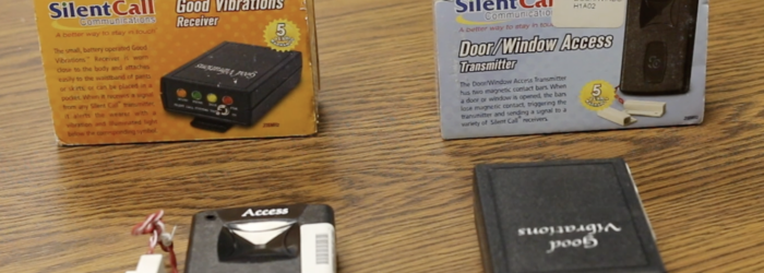 screenshot of Silent Call Good Vibrations receiver and Silent Call Door/Window/Access Transmitter