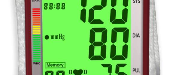 advocate wrist blood pressure monitor backlit green