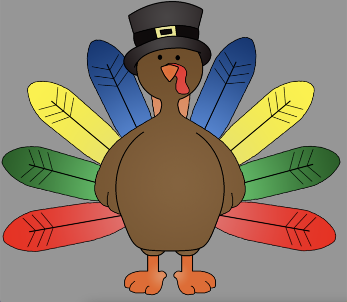 colorful turkey cartoon clip art