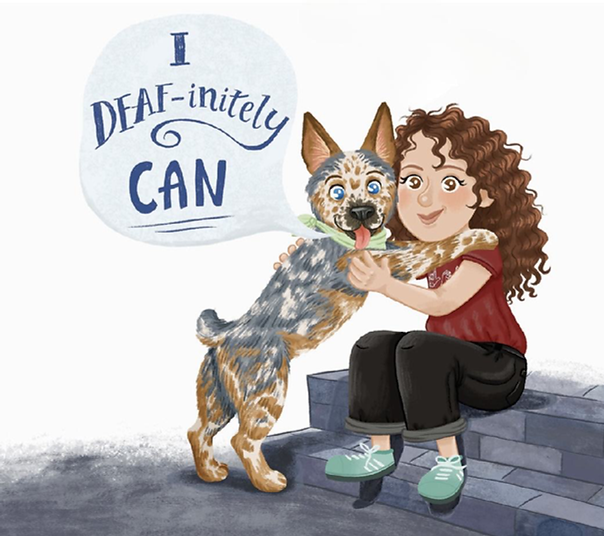 In this children's book, a deaf teacher and her dog navigate the world through the use of sign language.