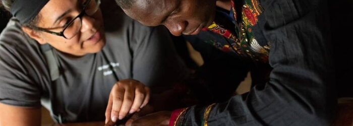 Bianca Mills at the Bombali School for the Blind in Sierra Leone