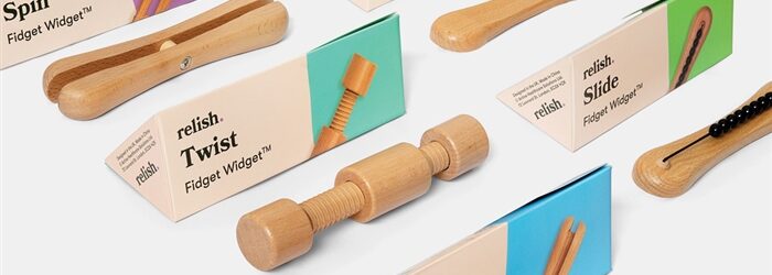 wooden fidget widgets kit of five