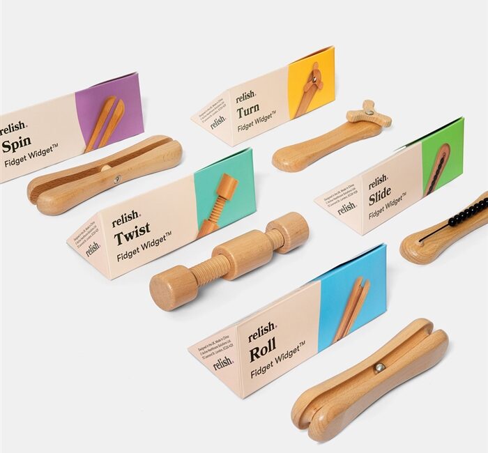 wooden fidget widgets kit of five