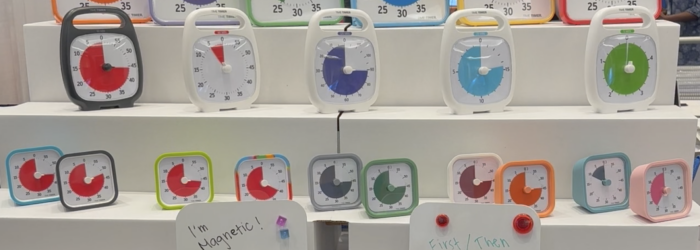 screenshot of a table of Time Timers and Time Timers with Dry Erase Board