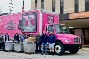 technology recyclers truck outside of Easterseals Crossroads