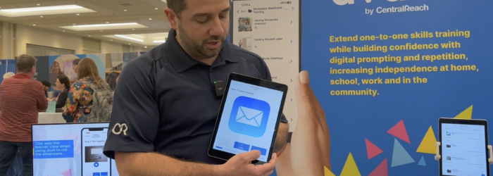 screenshot of Mike Garra showing CentralReach on a tablet