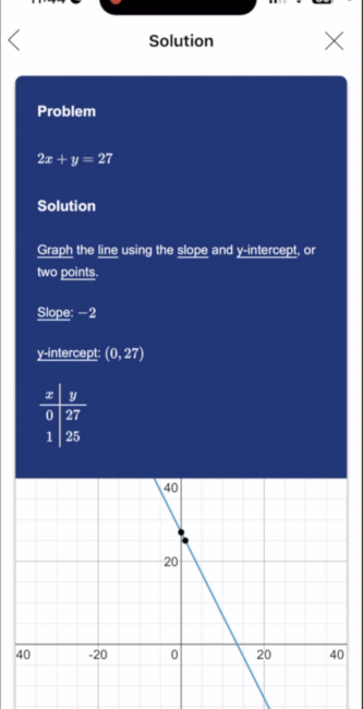 screenshot of mathway app showing line by line solution to algebra problem