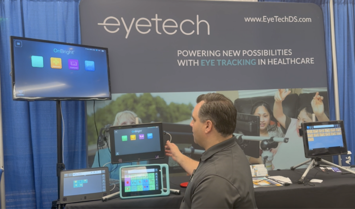 Screenshot of Austin Neo showing communication devices with eye tracking