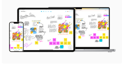 freeform brainstorming app on iphone, ipad, and mac