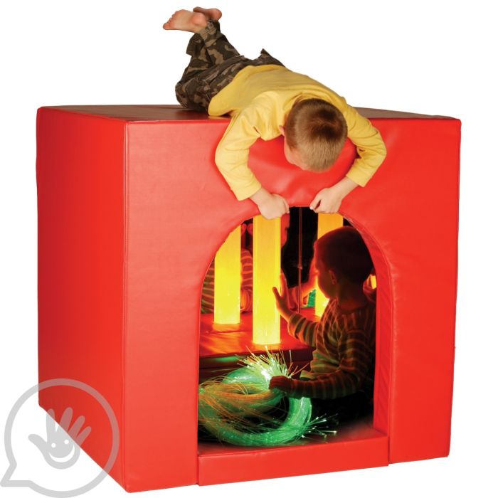 sensasoft sensory den by fun and function with two children 