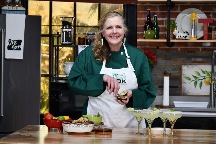 Chef Debra of the Blind Kitchen cooking up a Mexican feast. 