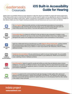 screenshot of iOS Built-in Accessibility Guide for Hearing