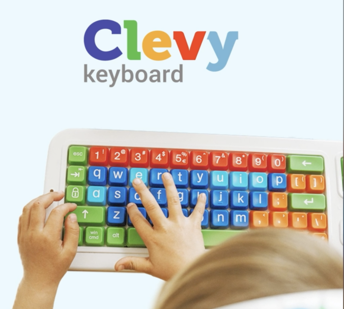screenshot of kid using clevy keyboard