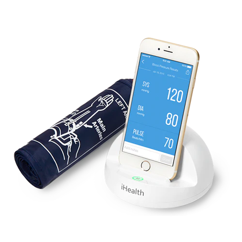 ihealth ease wireless blood pressure monitor with phone