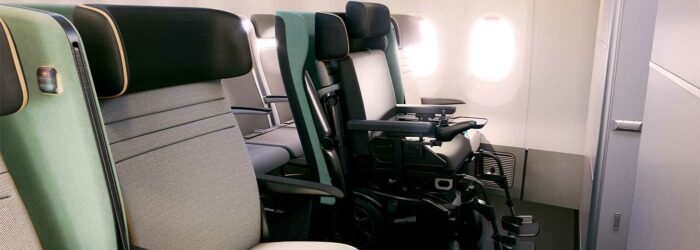 Air4All wheelchair in in-flight cabin