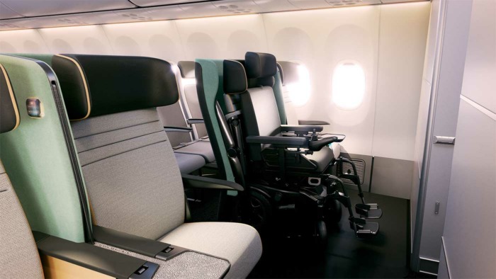 Air4All wheelchair in in-flight cabin
