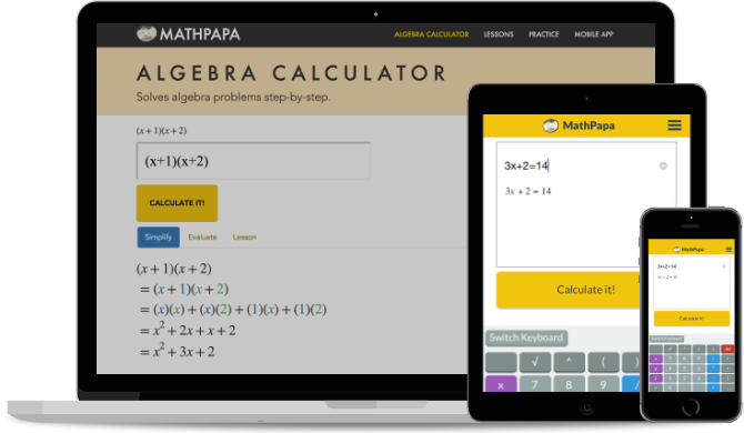 Math Papa app on website and smart devices
