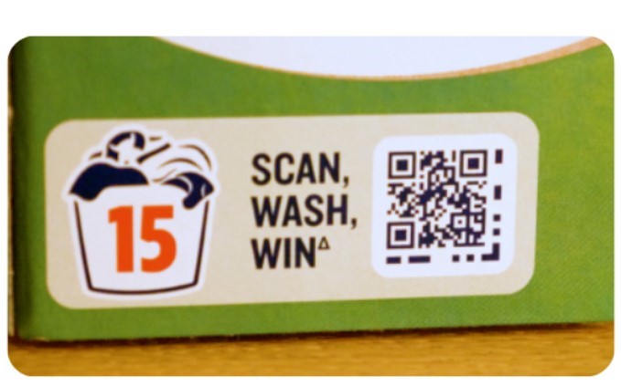 Accessible QR code on product box