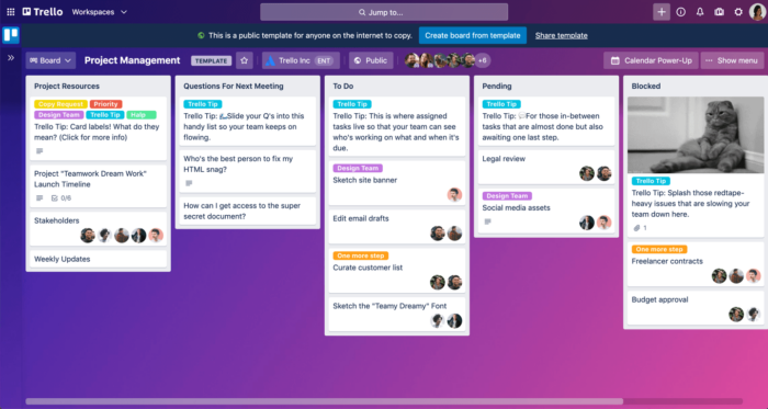 Collaboration with Trello boards