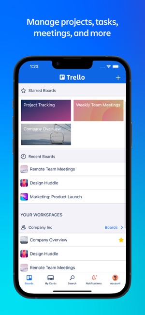 Mobile platform for Trello app