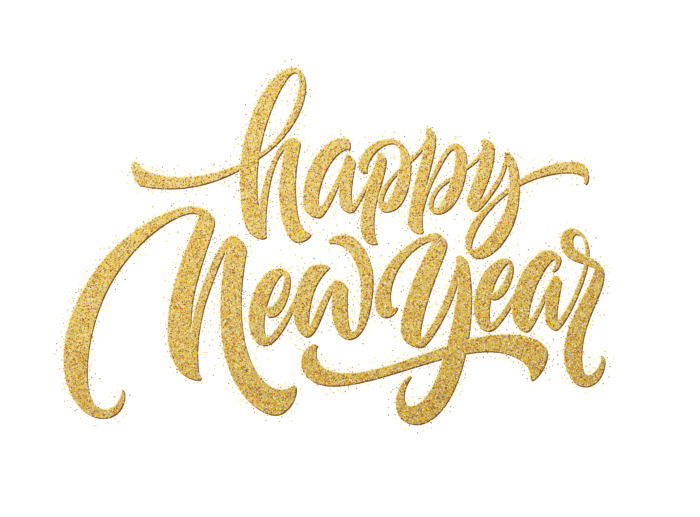 Happy New Year 2020. Lettering greeting inscription. Vector illustration