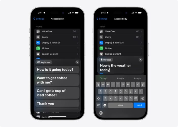 iOS 18 speech features