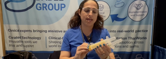 screenshot of Rachel Levy demonstrating how to use Side Biter at 2026 ATIA Conference